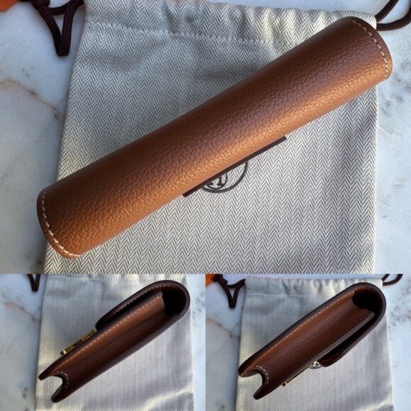 Hermès Gold Evercolor Leather Constance Slim Belt Bag Wallet with pouch - Picture 8 of 15